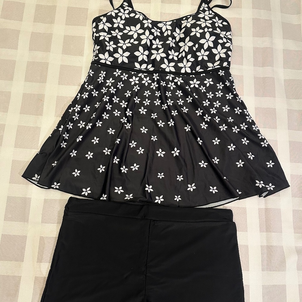 NWOT 2 piece‎ Zando tankini bathing suit with boy shorts - Picture 3 of 6